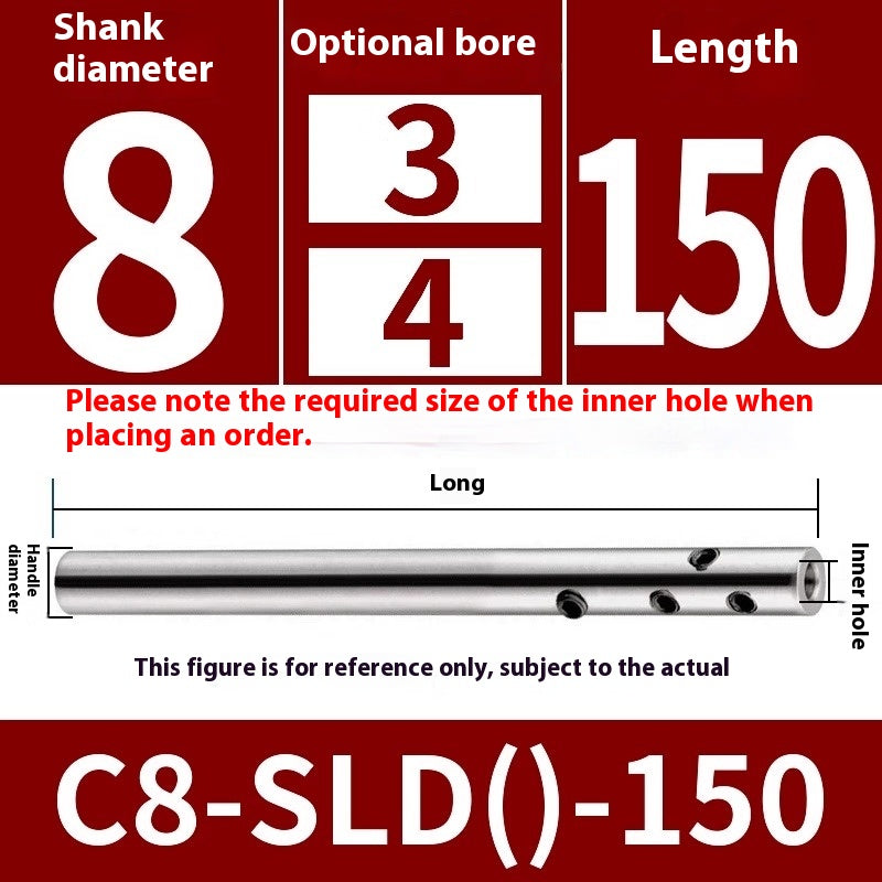 2059-High precision side solid SLD extension rod CNC milling cutter extended rod small diameter straight handle deep cavity avoidance C12C16C20 Shandong Denso Pricision Tools Co.,Ltd.